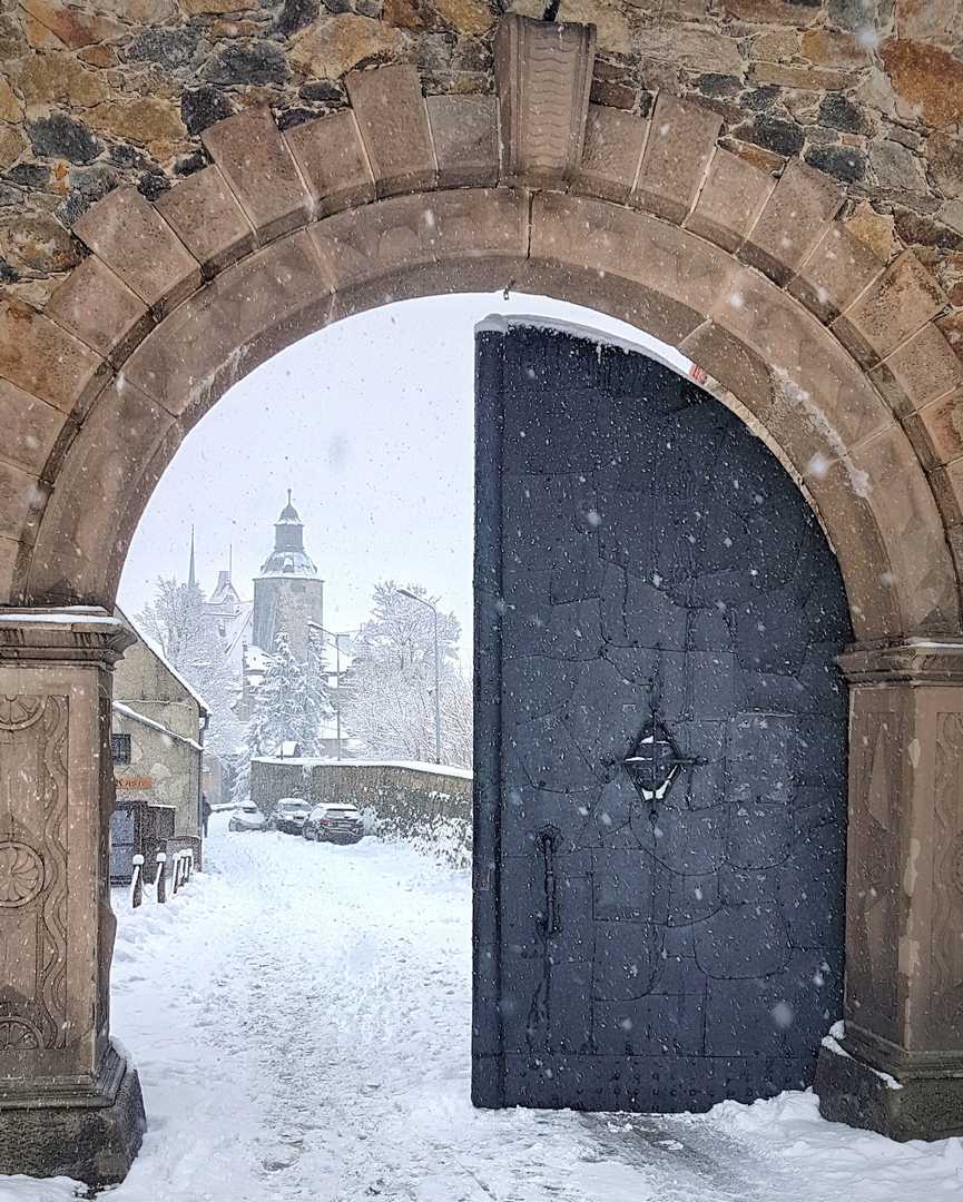zamek Czocha zimą