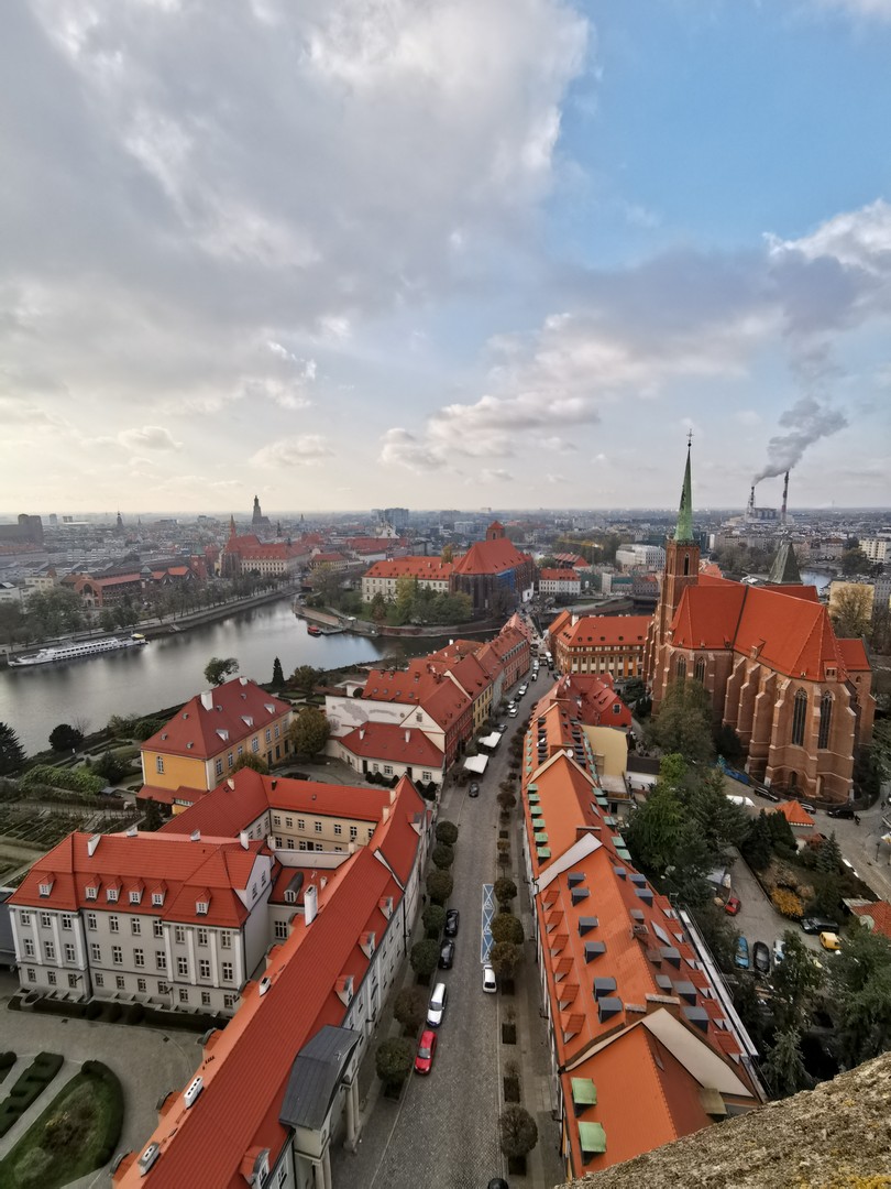 Widok z wieży Katedry, Wrocław, punkt widokowy