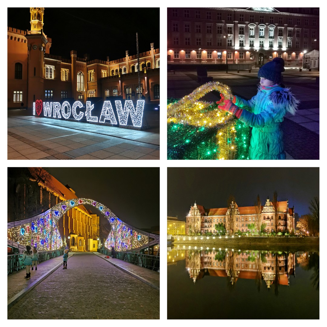 SilverMint blog Wrocław nocą zima iluminacje